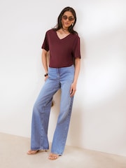 Friends Like These Burgundy Red V-Neck T-Shirt - Image 2 of 4