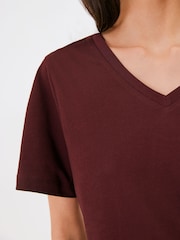 Friends Like These Burgundy Red V-Neck T-Shirt - Image 4 of 4