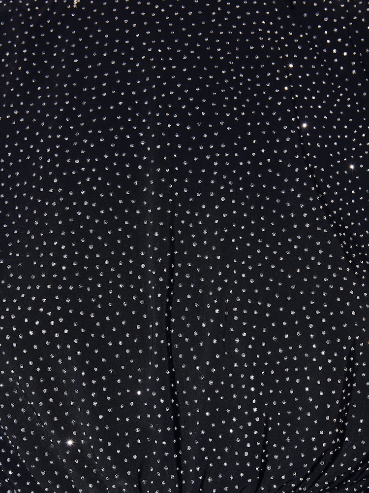 黑色 - Friends Like These Cinched Waist Hotfix Top - 图片6 / 6