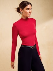 Friends Like These Red Soft Touch High Neck Top - Image 1 of 5