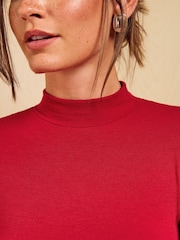 Friends Like These Red Soft Touch High Neck Top - Image 4 of 5