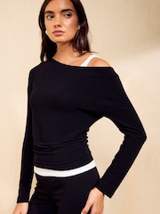 Friends Like These Black 2-in-1 Layered Long-Sleeve Top - Image 4 of 5