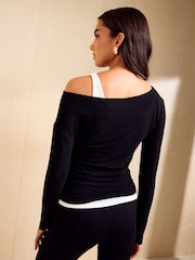 Friends Like These Black 2-in-1 Layered Long-Sleeve Top - Image 5 of 5