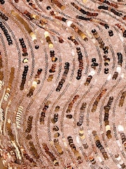 Friends Like These Bronze Sequn Swirl Detail Top - Image 3 of 6