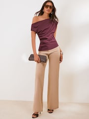 Friends Like These Grape Draped Off The Shoulder Top - Image 3 of 5