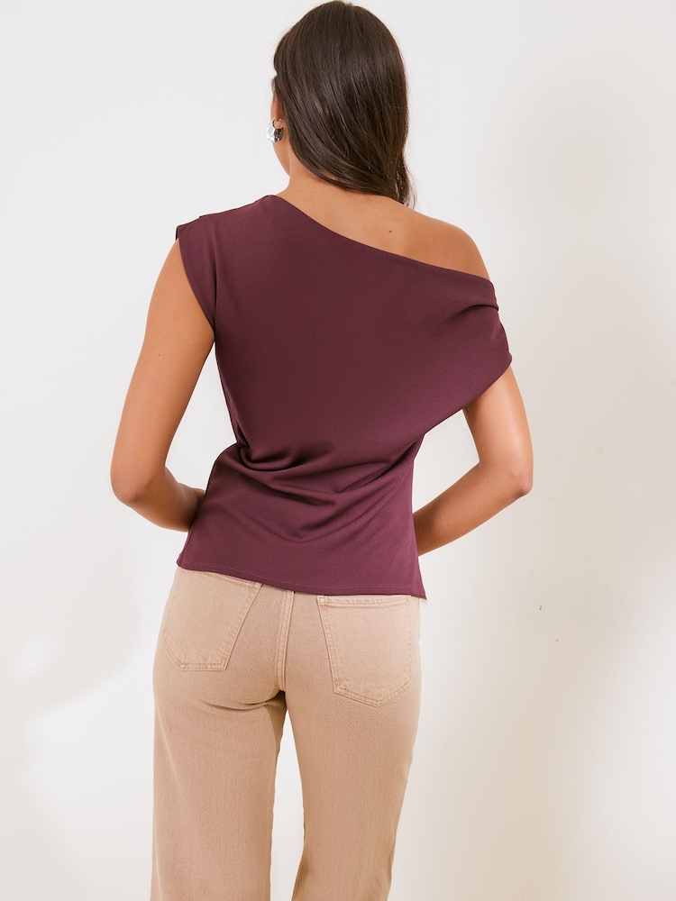 Friends Like These Grape Draped Off The Shoulder Top - Image 5 of 5 Friends Like These Grape Draped Off The Shoulder Top - Image 5 of 5