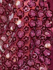 Friends Like These Burgundy Red Floral Sequin Puff Sleeve Top - Image 4 of 7