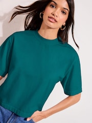 Friends Like These Teal Blue Heavyweight Boxy T-Shirt - Image 2 of 4