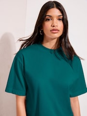 Friends Like These Teal Blue Heavyweight Boxy T-Shirt - Image 3 of 4