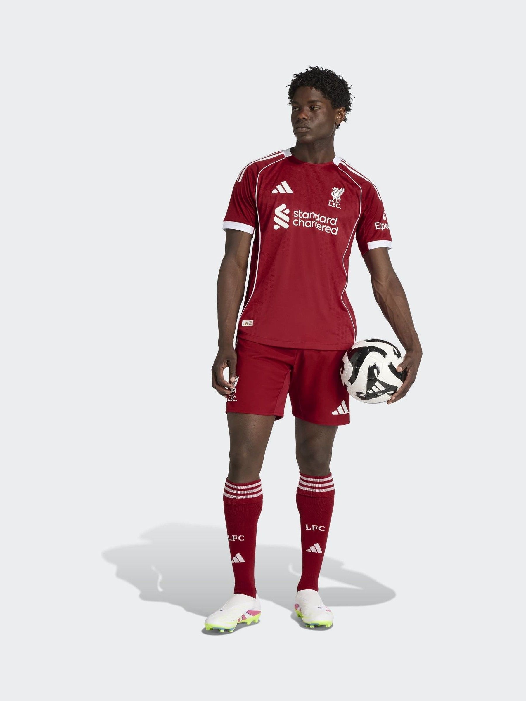 Buy adidas Red Liverpool FC 25/26 Home Authentic Football Shirt
