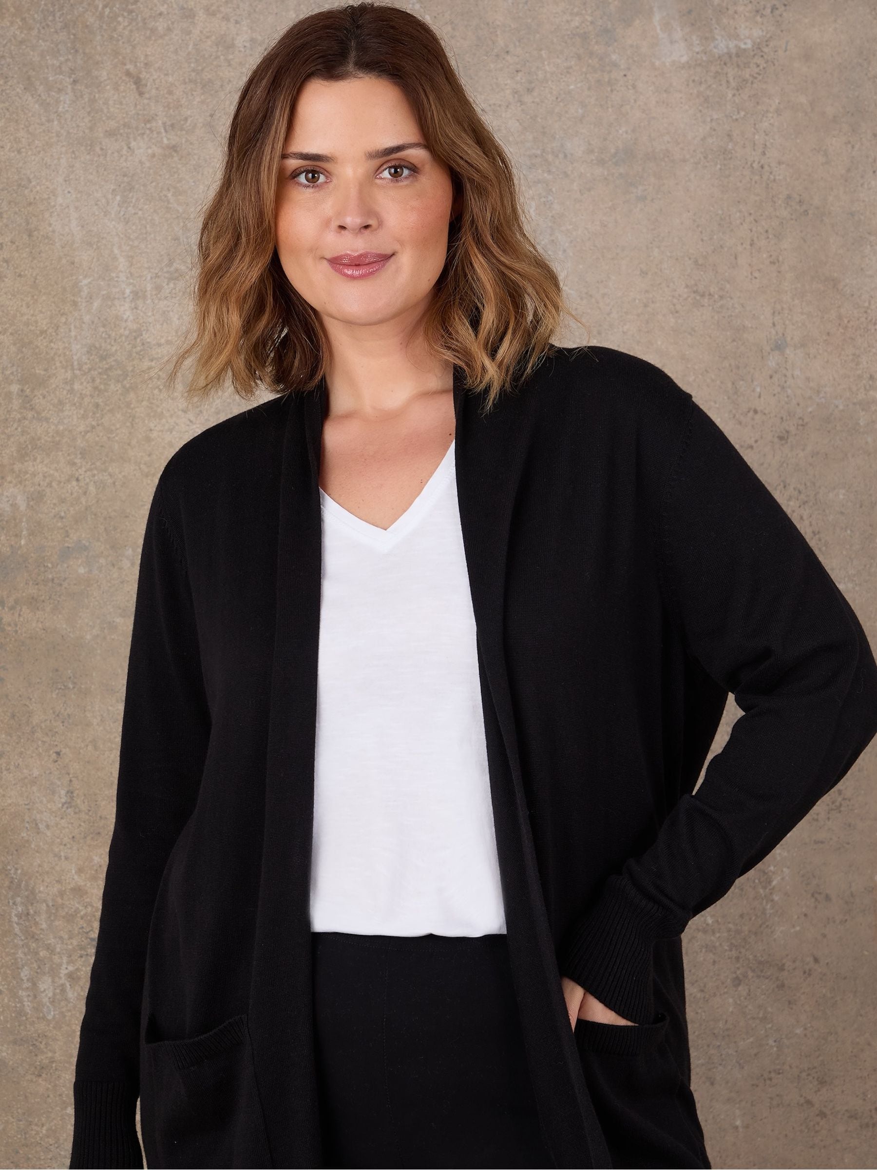 Buy Live Unlimited Black Longline Knitted Cardigan from Next USA