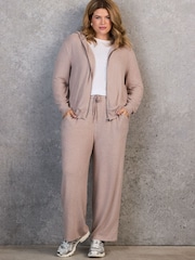 Live Unlimited Natural Oatmeal Supersoft Zip Hoodie - Image 4 of 4