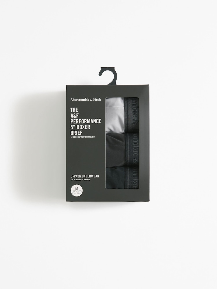 Grey - Abercrombie & Fitch 5" Bokserske gaćice 3 Pakovanje - Slika 2 od 2