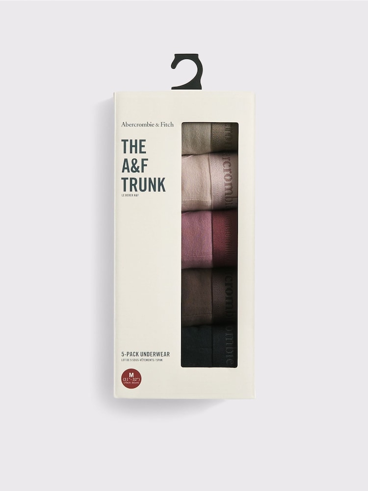 Abercrombie & Fitch Brown Trunk Boxers 5 Pack - Image 2 of 2