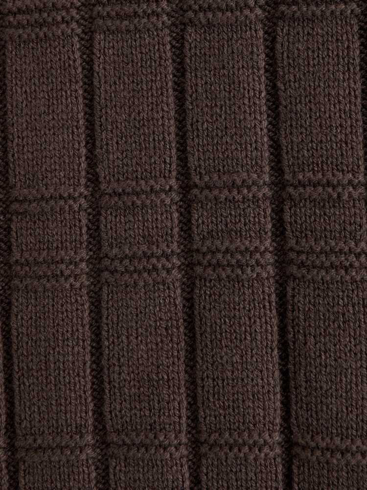 Abercrombie & Fitch Brown Long Sleeved Button Detail Collared Neck Jumper - Image 2 of 2