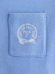 Abercrombie & Fitch Blue Graphic Half Zip Collar Jumper - Image 2 of 2