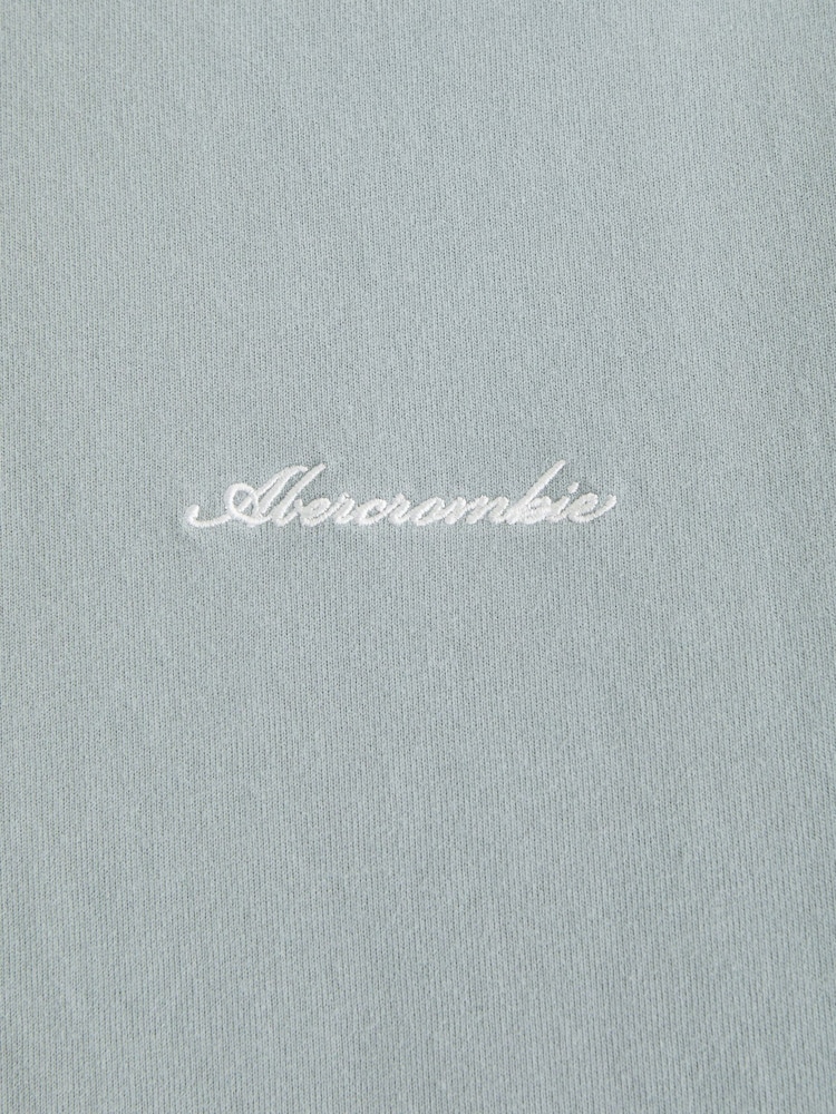 Abercrombie & Fitch Green Logo Short Sleeve Crew Neck T-Shirt - Image 2 of 2 Abercrombie & Fitch Green Logo Short Sleeve Crew Neck T-Shirt - Image 2 of 2