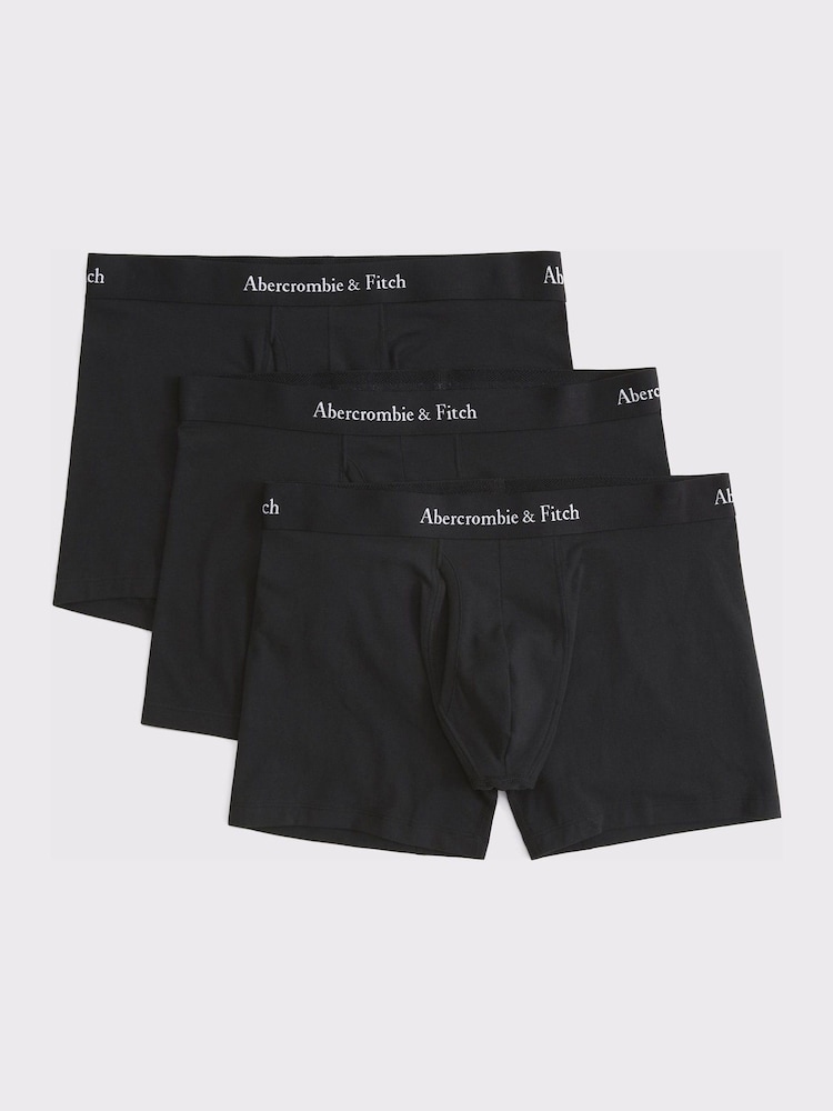 Crno - Abercrombie & Fitch 5" Bokserske gaćice 3 Pakovanje - Slika 1 od 2