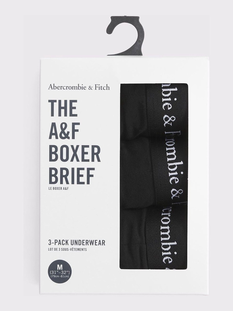 Crno - Abercrombie & Fitch 5" Bokserske gaćice 3 Pakovanje - Slika 2 od 2