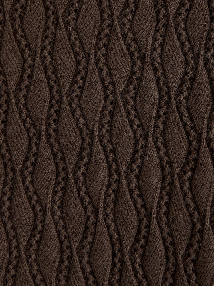 Abercrombie & Fitch Brown Short Sleeve Sweater Polo Shirt - Image 7 of 7 Abercrombie & Fitch Brown Short Sleeve Sweater Polo Shirt - Image 7 of 7