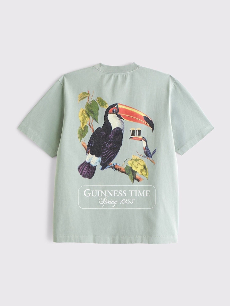 Abercrombie & Fitch Premium Heavyweight 2.0 Guinness Graphic T-Shirt - Imaginea 2 din 2