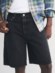 שחור - Abercrombie & Fitch מכנסיים קצרים בגזרת באגי - תמונה 5 מתוך 7