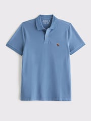 Abercrombie & Fitch Blue Icon Collar Neck Short Sleeve Polo Shirt - Image 1 of 2