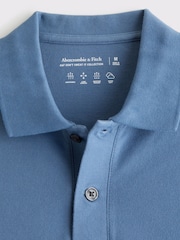 Abercrombie & Fitch Blue Icon Collar Neck Short Sleeve Polo Shirt - Image 2 of 2