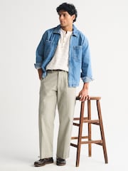 Abercrombie & Fitch Brown Cotton Baggy Trousers - Image 1 of 8