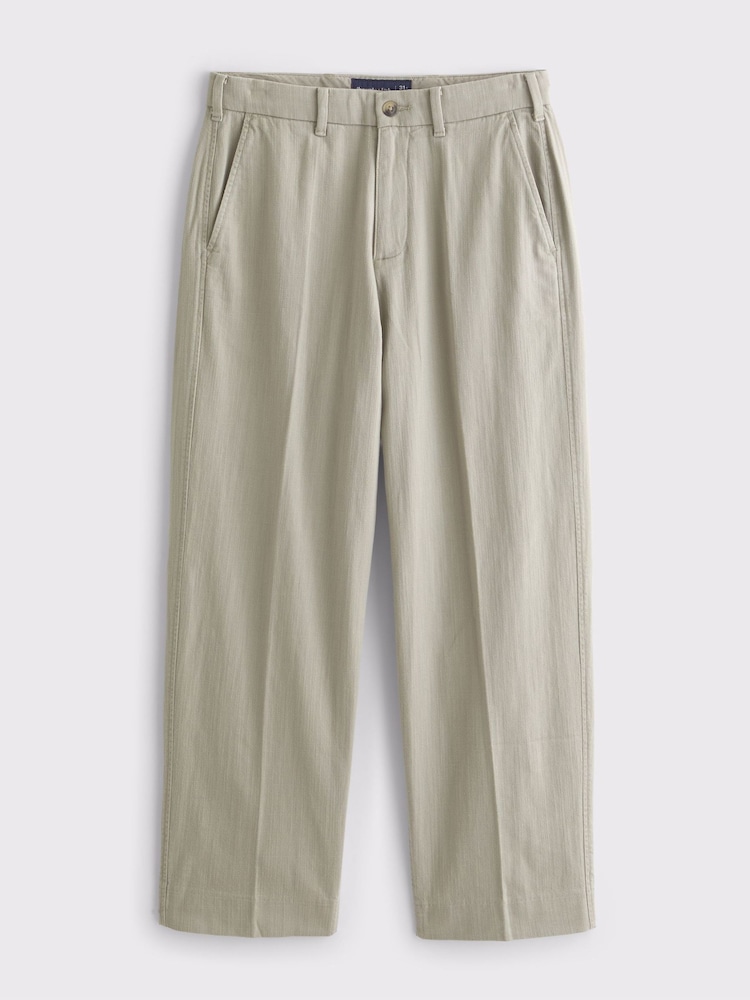 Abercrombie & Fitch Brown Cotton Baggy Trousers - Image 8 of 8