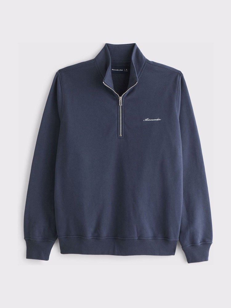 Abercrombie & Fitch Logo Full Zip Long Sleeve Sweat Top - 2的图像1｝