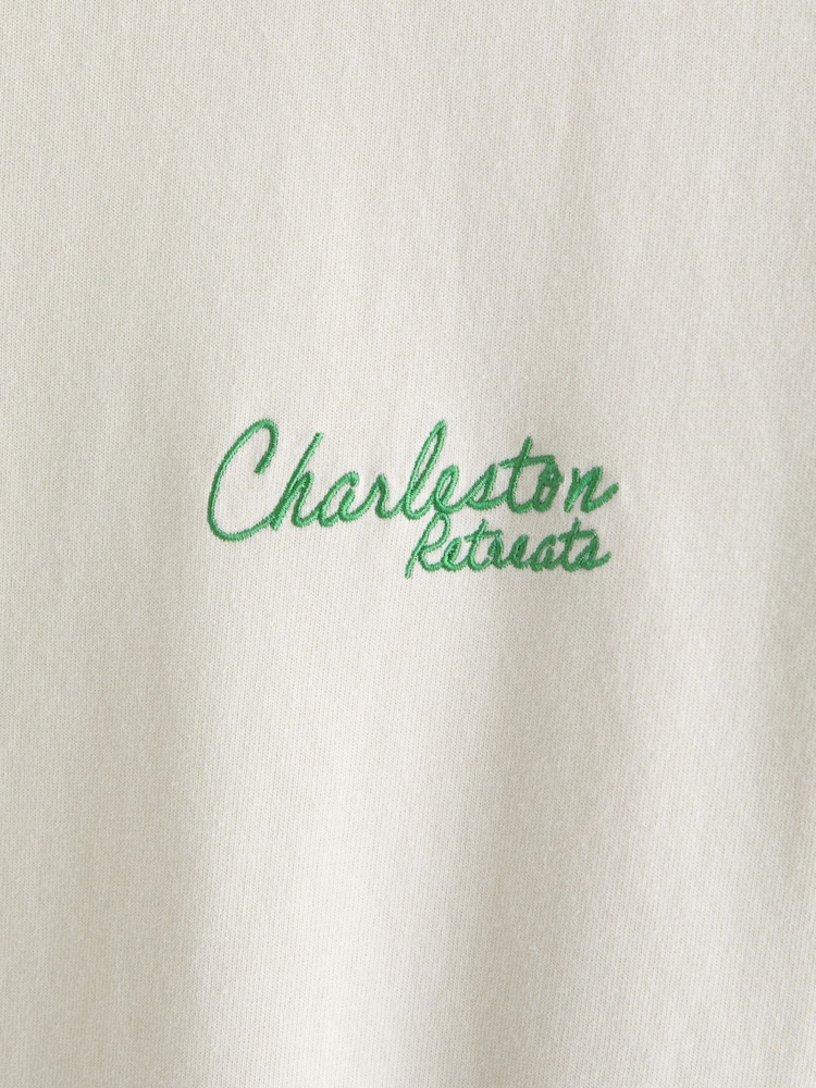 Abercrombie & Fitch Cream Graphic Crew Neck Short Sleeve T-Shirt - Image 3 of 3 Abercrombie & Fitch Cream Graphic Crew Neck Short Sleeve T-Shirt - Image 3 of 3