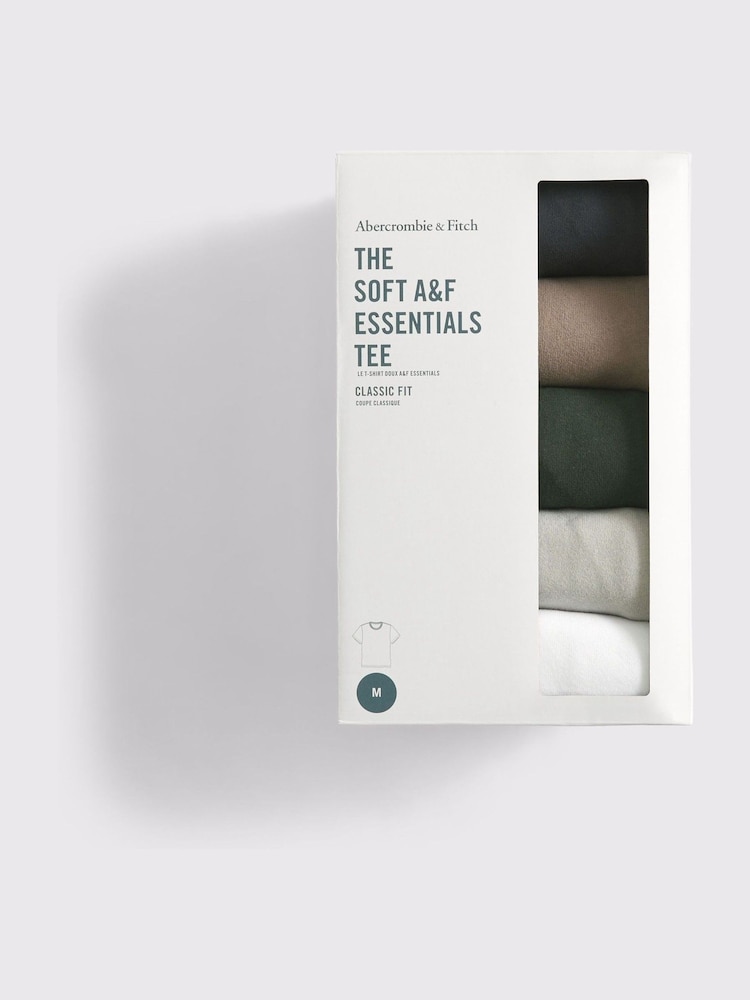 Abercrombie & Fitch エッセンシャル クルーネック 半袖 Tシャツ 5 枚組 - 画像 2 / 2