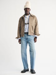 Abercrombie & Fitch Brown Vegan Suede Bomber Jacket - Image 5 of 8