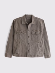 Abercrombie & Fitch Brown Workwear Button-Up Shirt - Image 1 of 2