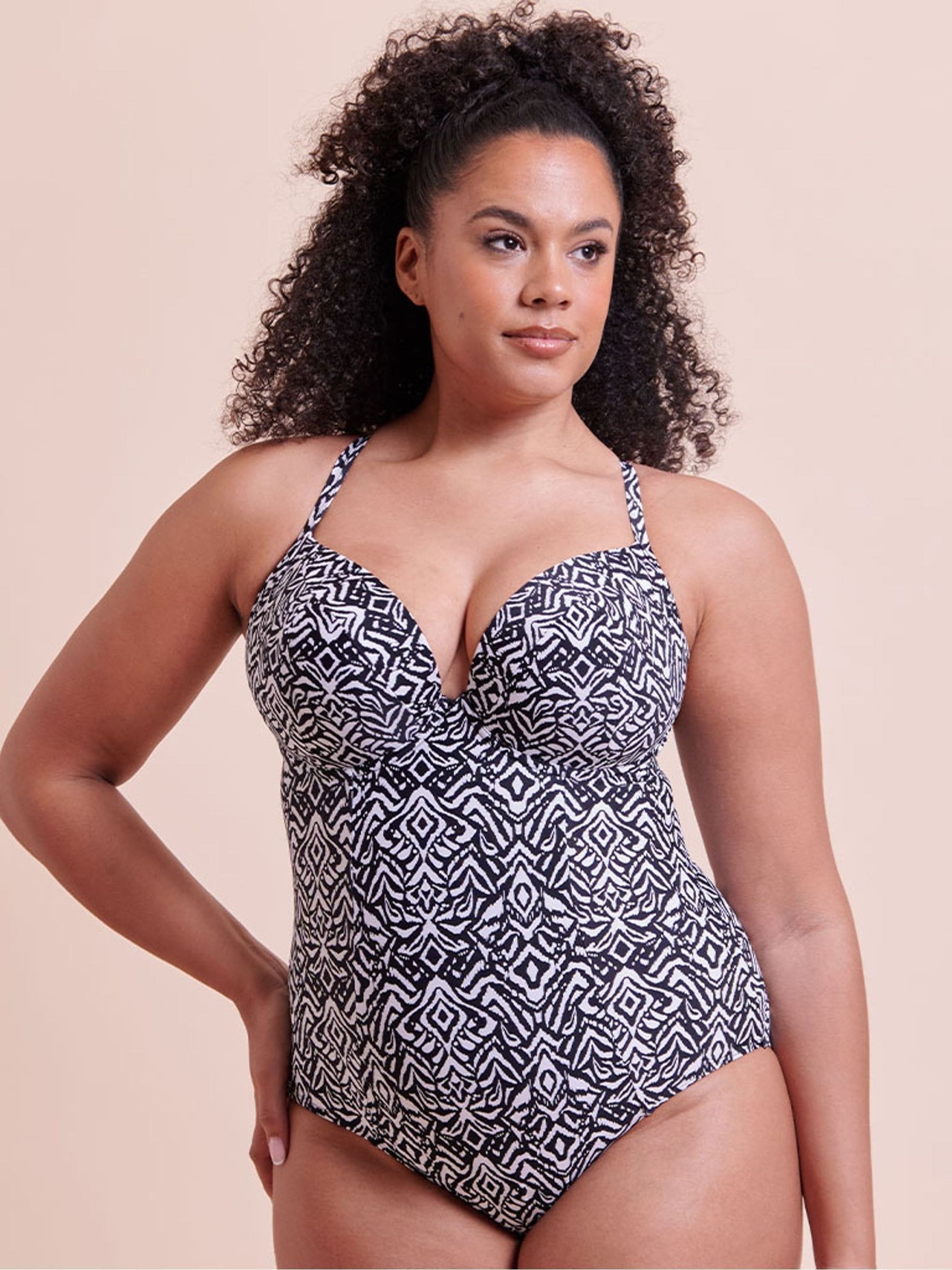 Curvy Kate Women's Black Wild Horizon Padded Underwired Swimsuit