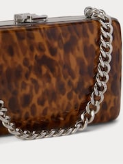 Lauren Ralph Lauren Brown Franki Tortoisehell Print Clutch Bag With Chain - Image 5 of 5
