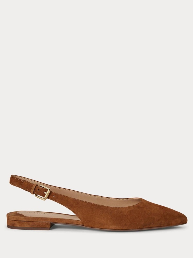 Lauren Ralph Lauren Londyn Σουέτ Ανοιχτή φτέρνα Point Toe Φλατ παπούτσια - Εικόνα 1 από 4
