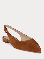 Lauren Ralph Lauren Londyn Σουέτ Ανοιχτή φτέρνα Point Toe Φλατ παπούτσια - Εικόνα 2 από 4