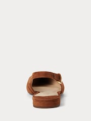 Lauren Ralph Lauren Londyn Σουέτ Ανοιχτή φτέρνα Point Toe Φλατ παπούτσια - Εικόνα 3 από 4