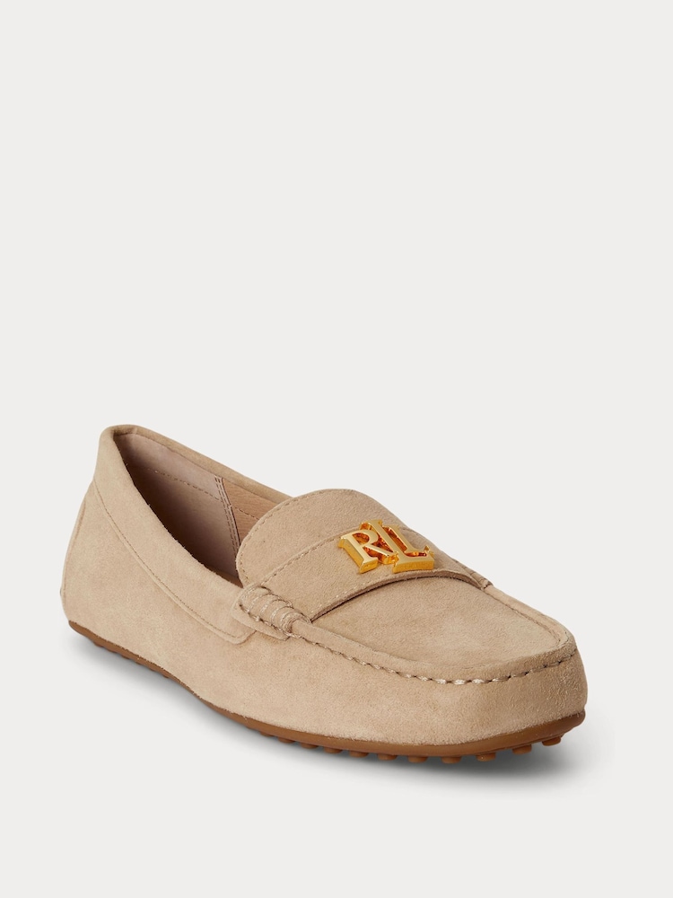 Lauren Ralph Lauren Brown Barnsbury Suede Loafers - Image 1 of 4 Lauren Ralph Lauren Brown Barnsbury Suede Loafers - Image 1 of 4