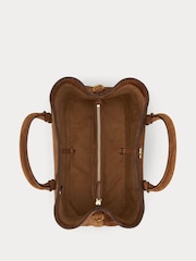 Lauren Ralph Lauren Brown Marcy Large Suede Tote Bag - Image 4 of 5