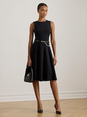 Lauren Ralph Lauren Charley Cotton Stretch Jersey Sleeveless Midi Dress - Imaginea 1 din 5