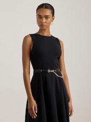 Lauren Ralph Lauren Charley Cotton Stretch Jersey Sleeveless Midi Dress - Imaginea 2 din 5