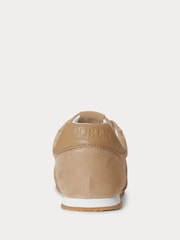 Lauren Ralph Lauren Brown Dani Low Profile Suede and Leather Trainers - Image 4 of 4
