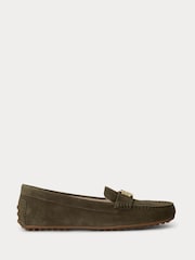 Lauren Ralph Lauren Green Barnsbury Suede Loafers - Image 2 of 4