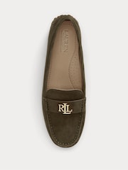 Lauren Ralph Lauren Green Barnsbury Suede Loafers - Image 3 of 4