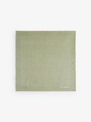 Lauren Ralph Lauren Green Polka Dot Satin Small Square Scarf - Image 1 of 2