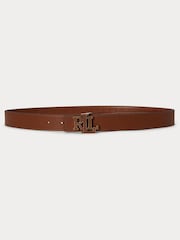 Lauren Ralph Lauren Medium Reversible Croc Print Leather Belt - 3 cm - Bild 1 von 1