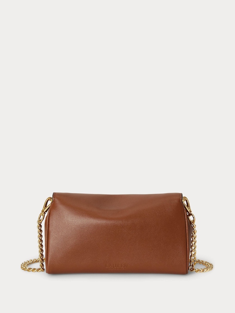 Lauren Ralph Lauren Brown Turnlock Mini Chain Strap Crossbody Bag - Image 2 of 6